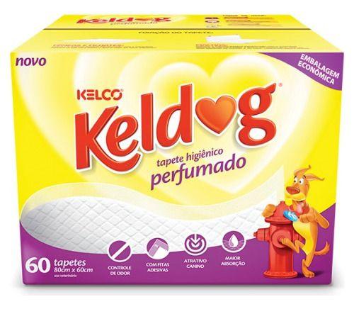 Imagem de Tapete Higiênico Keldog Perfumado P/ Cães Cachorro Pet C/ 60