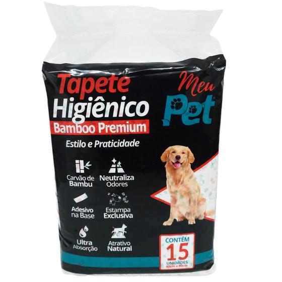 Imagem de Tapete Higiênico Meu Pet Bomboo Premium 15 Unidades