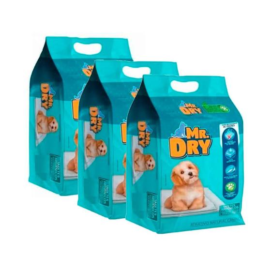 Imagem de Tapete Higiênico Mr. Dry para Cães Petiscão 7 Unidades  Kit com três unidades