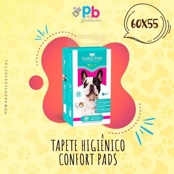 Imagem de Tapete Higienico para cachorro  Confort Pads-60x55 CM-30 Un - Confot