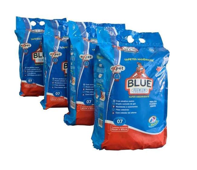 Imagem de Tapete Higiênico para cães Blue Expet 7un kit com 4 pacotes