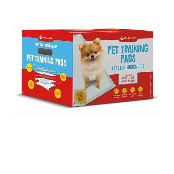 Tapete Higienico para Caes Controle Odor Pet Training Pads 90x60cm 60 Unidades Members Mark Tapetes Higienicos Magazine Luiza