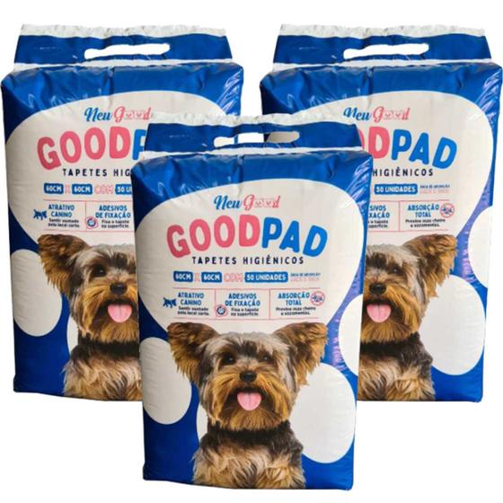 Tapete Higiênico para cães Good Pads 50un kit com 3 pacotes Menor preço em Tapete Higiênico para cães Good Pads 50un kit com 3 pacotes