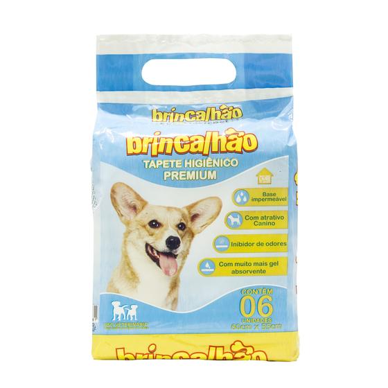 Imagem de Tapete Higiênico para Cães Premium 06un 60 x 55 Brincalhão