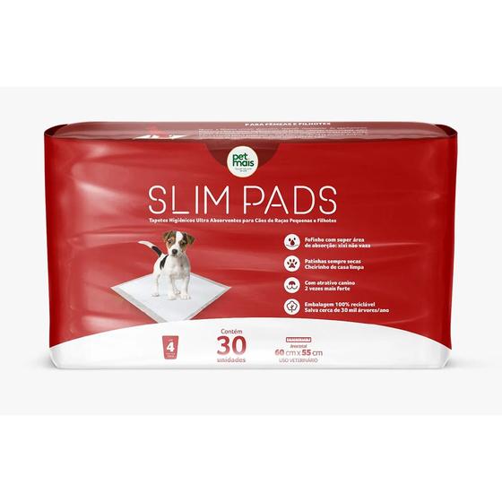 Imagem de Tapete Higiênico Para Cães Slim Pads Baby Petmais 30 Unidades