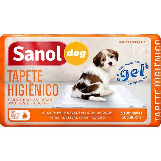 Tapete higiênico para cães (tapete descartável absorvente - Tipo fralda) Sanol Dog 30 unidades Menor preço em Tapete higiênico para cães (tapete descartável absorvente - Tipo fralda) Sanol Dog 30 unidades