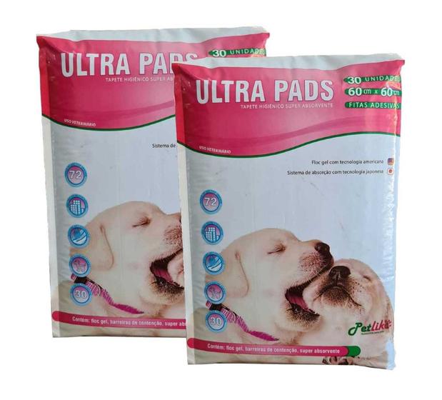 Tapete Higiênico para Cães Ultra Pads 60x60 Kit 2 Pacotes Menor preço em Tapete Higiênico para Cães Ultra Pads 60x60 Kit 2 Pacotes
