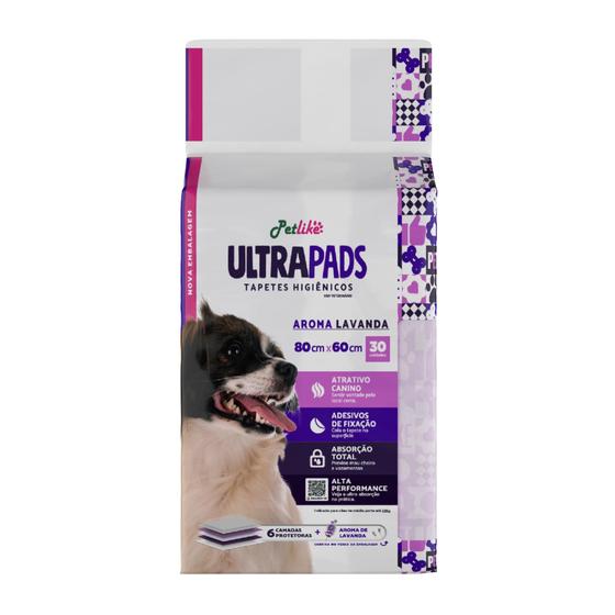 Tapete Higiênico Para Cães Ultra Pads 80x60 30Und Lavanda - Entrerios Imagem de Tapete Higiênico Para Cães Ultra Pads 80x60 30Und Lavanda