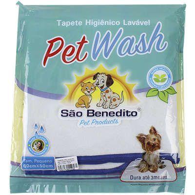 Imagem de Tapete Higiênico Pet Lavável Azul 60x50cm -Pet Wash  