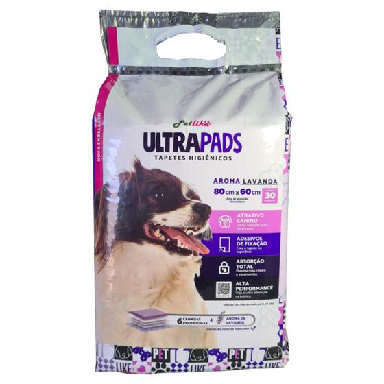 Imagem de Tapete Higiênico Pet para Cães Lavanda Ultra Pads 80x60 30Un