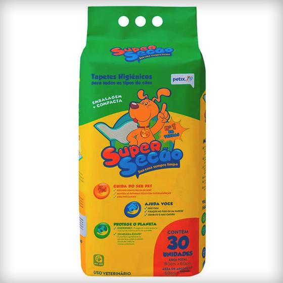Tapete Higiênico Petix Super Secão 80x60 - 30 Unidades Menor preço em Tapete Higiênico Petix Super Secão 80x60 - 30 Unidades