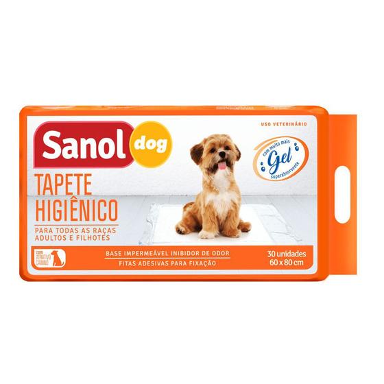 Tapete Higiênico Sanol Dog 60x80cm com 30 unidades Menor preço em Tapete Higiênico Sanol Dog 60x80cm com 30 unidades