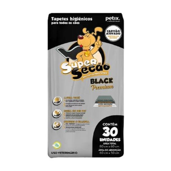 Imagem de Tapete Higiênico Super Secão Black Premium - 30 Unidades