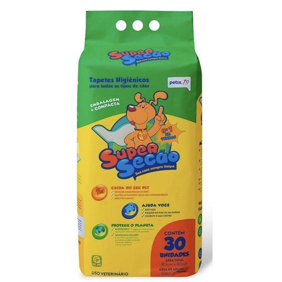 Imagem de Tapete Higiênico Super Secão Pets C/30 un 80x60