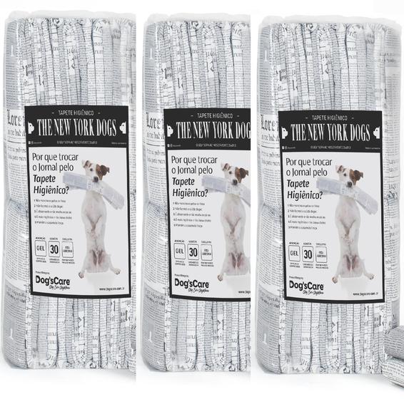 Tapete Higienico The New York Dog 60 X 55 Cm Kit Com 90 Unid The New