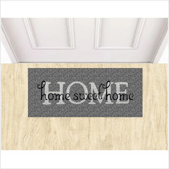 Imagem de Tapete home swet home cinza 70x30 medida porta