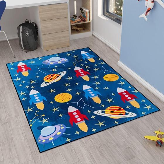 Imagem de Tapete Infantil 1,00M X 1,40M Modelo Galaxia