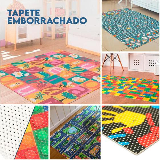 Imagem de Tapete Infantil 1,30M x 1,00M Com Antiderrapante Para Quarto Criança Menino Fofinho