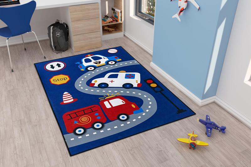 Imagem de Tapete Infantil 1,40m x 1,00m Antiderrapante - City