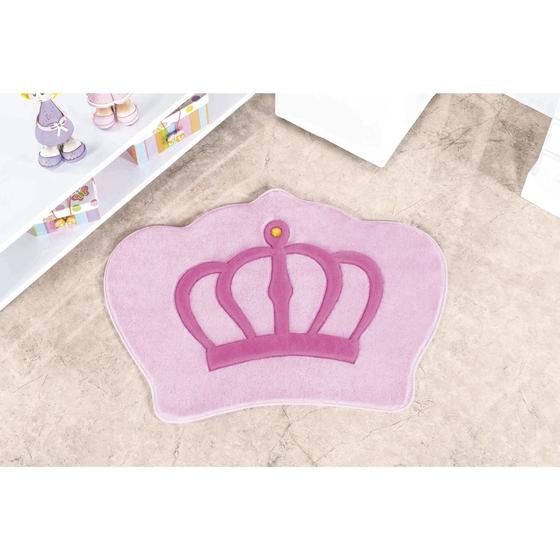 Tapete Infantil Antiderrapante Decorativo Formato Coroa Grande 1,16m x 90cm Tecido Pelúcia Felpuda Menor preço em Tapete Infantil Antiderrapante Decorativo Formato Coroa Grande 1,16m x 90cm Tecido Pelúcia Felpuda