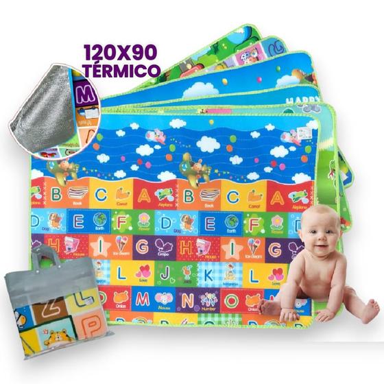 Imagem de Tapete Infantil Atividades Bebê Portátil Térmico 120 X 90