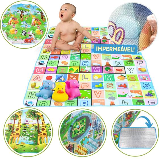 Imagem de Tapete Infantil Atividades Emborrachado Térmico Bebê 1,80m x 1,20m