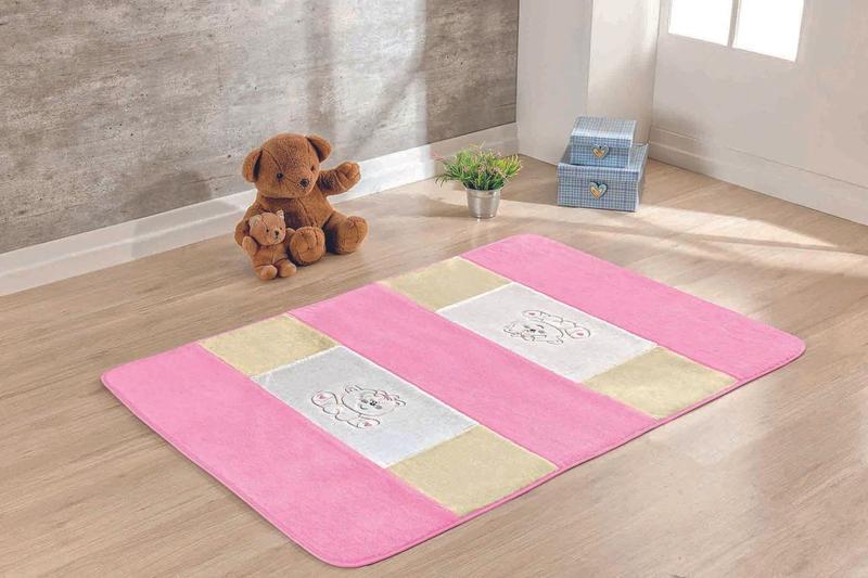 Imagem de Tapete Infantil Big Premium - 120 cm x 74 cm - Ursinho - Rosa