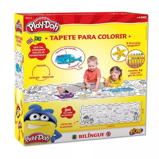 Imagem de Tapete Infantil De Atividades Para Colorir Com Giz 8005-8 Fun