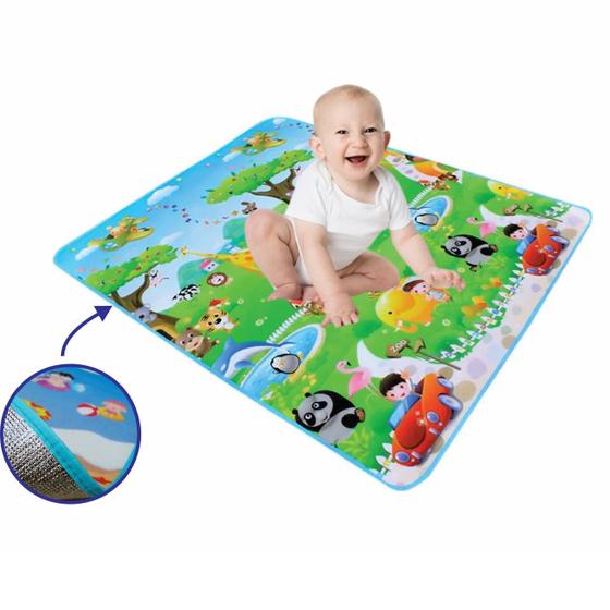 Imagem de Tapete Infantil de Atividades Tatame para Bebe 1,20x0,90m - Termico Interativo Portatil Educativo Baby