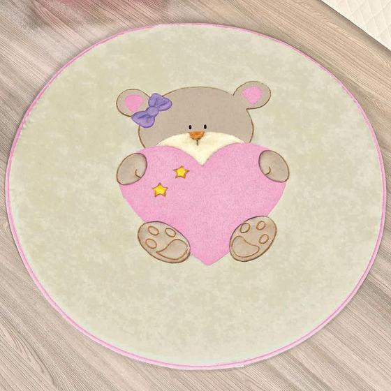 Tapete Infantil De Pelúcia Quarto Bebê Ursinha Baby Premium Antiderrapante - Rosa Menor preço em Tapete Infantil De Pelúcia Quarto Bebê Ursinha Baby Premium Antiderrapante - Rosa