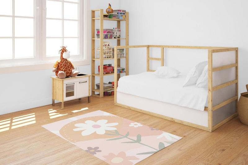 Imagem de Tapete Infantil Decorativo, Retangular, 1,00m X 1,30m - Flor