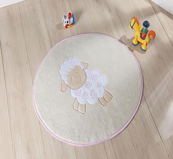 Imagem de Tapete Infantil Formatos Baby - 78cm x 68cm - Ovelhinha Rosa