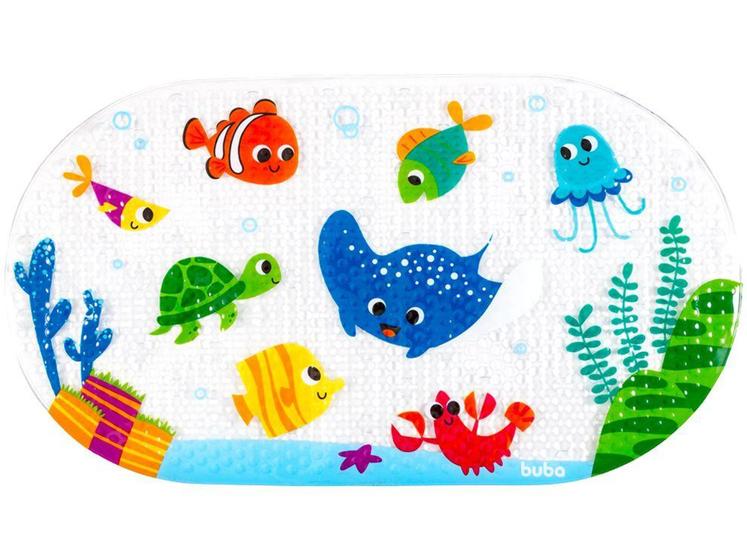 Imagem de Tapete Infantil Fundo do Mar para Banheiro 69x39cm Buba