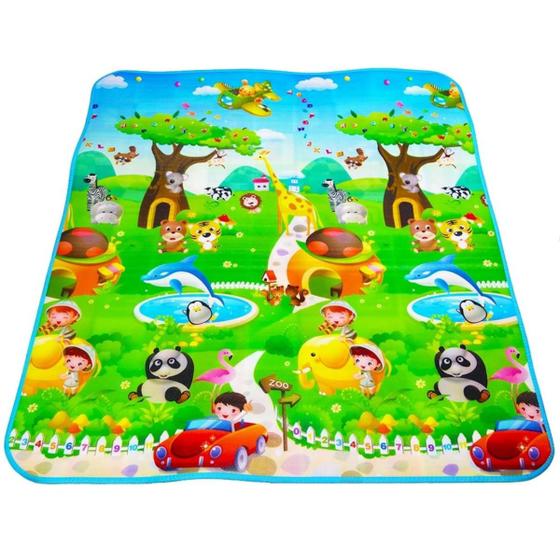 Tapete Infantil Gigante Tatame Atividades 200x180 Dupla Face Bebê