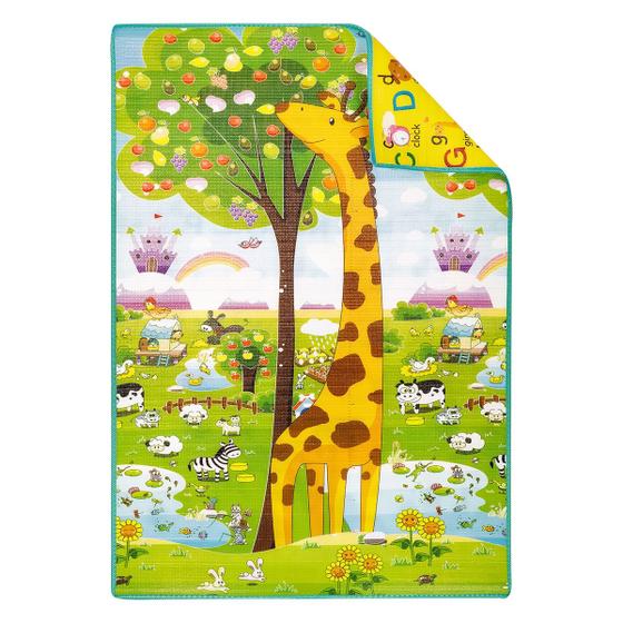 Imagem de Tapete Infantil Girafa ABC Dupla Face 200 x 180 cm Ibimboo