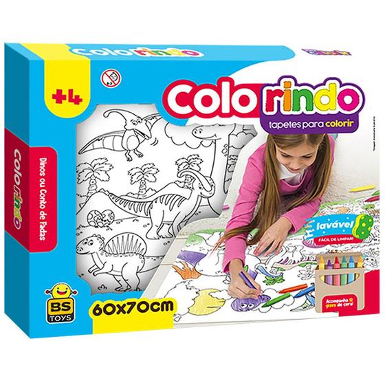 Imagem de Tapete infantil lavável para colorir 60x70