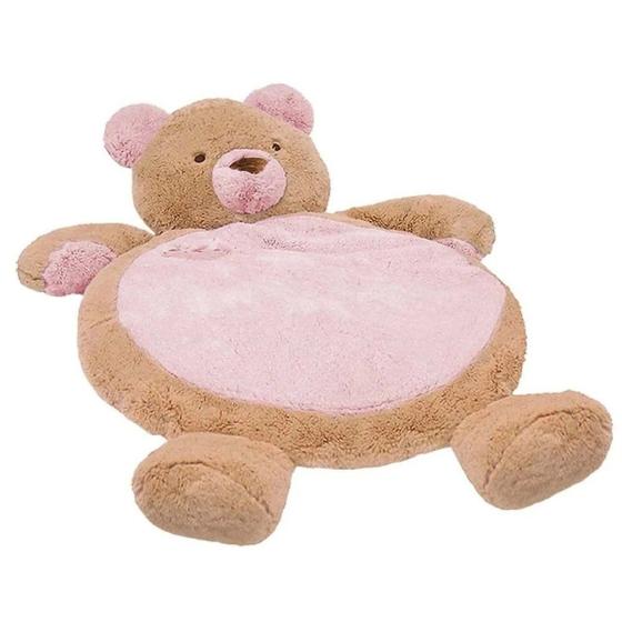 Imagem de Tapete Infantil Pelúcia Urso Baby Rosa Quarto De Bebê