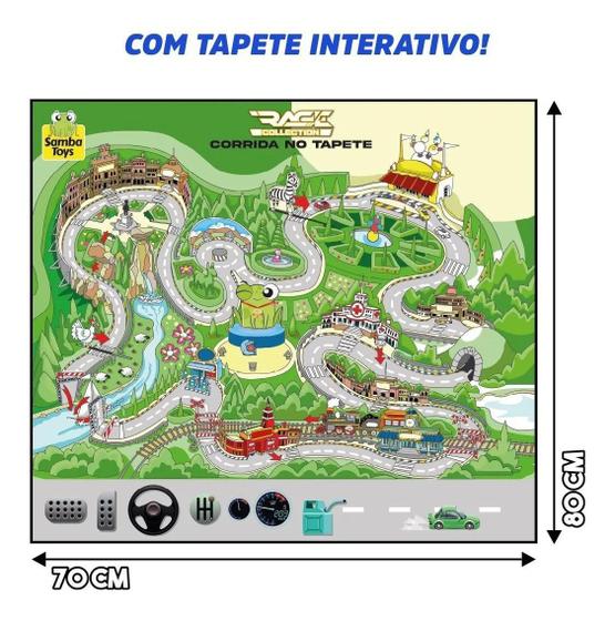 Imagem de Tapete Infantil Pista De Corrida C/ Acessorios + Carrinhos