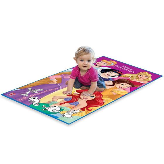 Imagem de Tapete Infantil Princesas Disney 140x68 Cm Lider Brinquedos