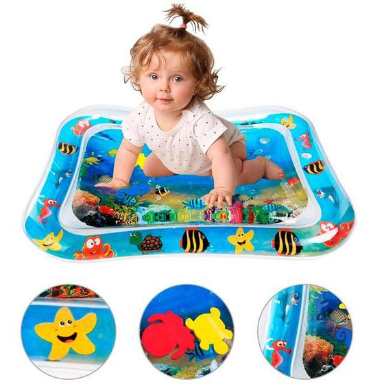 Imagem de Tapete interativo De Água Inflável Atividades Almofada Infantil Bebê Antialérgico