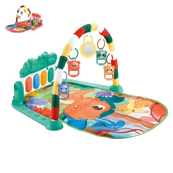 Imagem de Tapete Interativo Musical Sensorial De Atividades Para Bebês Infantil Dino Colorbaby