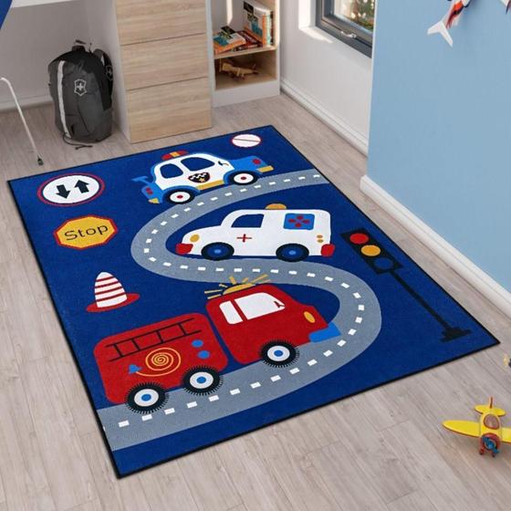 Imagem de Tapete Kids Emborrachado Quarto Criança - City