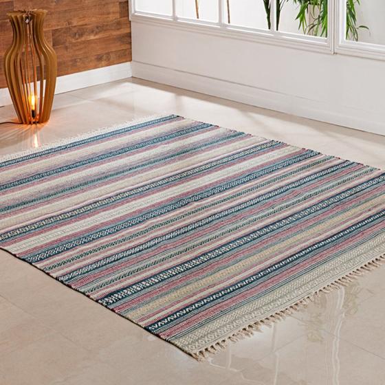 Imagem de Tapete Kilim Chicago 200x250cm Niazitex Rosa