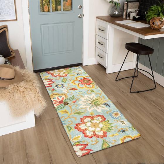 Imagem de Tapete Lahome Floral Hallway Runner 60x150cm lavável antiderrapante