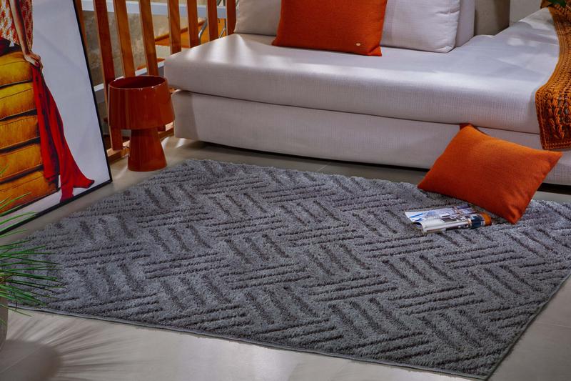 Imagem de Tapete linha jazz pelo macio alto e baixo relevo sala quarto não escorrega 2x3 revendedor autorizado