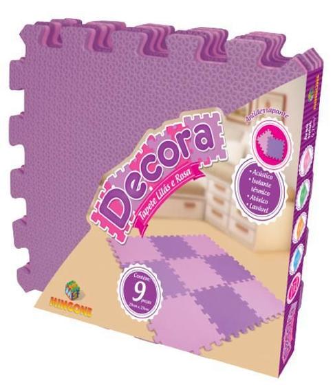 Imagem de Tapete Liso Lilas E Rosa 9 Peças Linha Decora