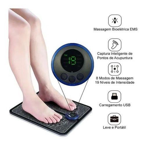 Imagem de Tapete Massageador Ems Tens Elétrico Para Pés Fisioterapia O Melhor