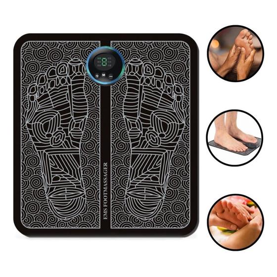 Imagem de Tapete Massageador  Pulso Elétrico Para Pés Fisioterapia