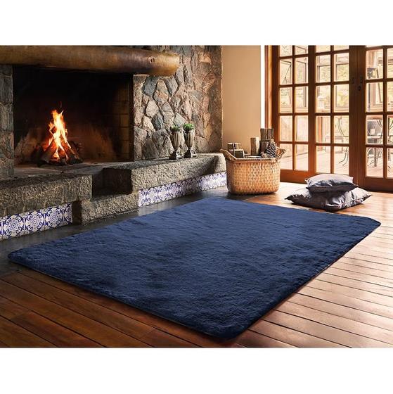 Imagem de Tapete Melody 100cm x 140cm Azul Jolitex