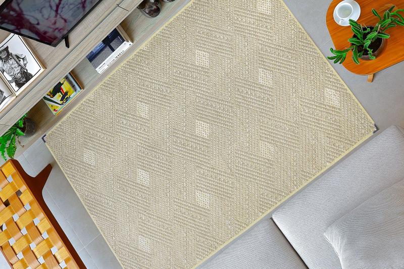 Imagem de Tapete não risca piso 100% antiderrapante sisal 1,50x2,00 sem pelo ótimo acabamento fácil de lavar 